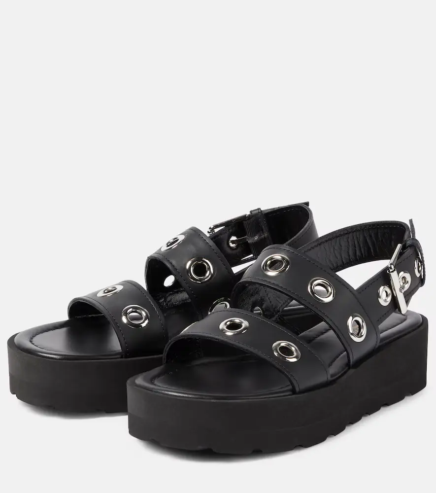 Gianvito Rossi Leather platform sandals | Thumbnail 4