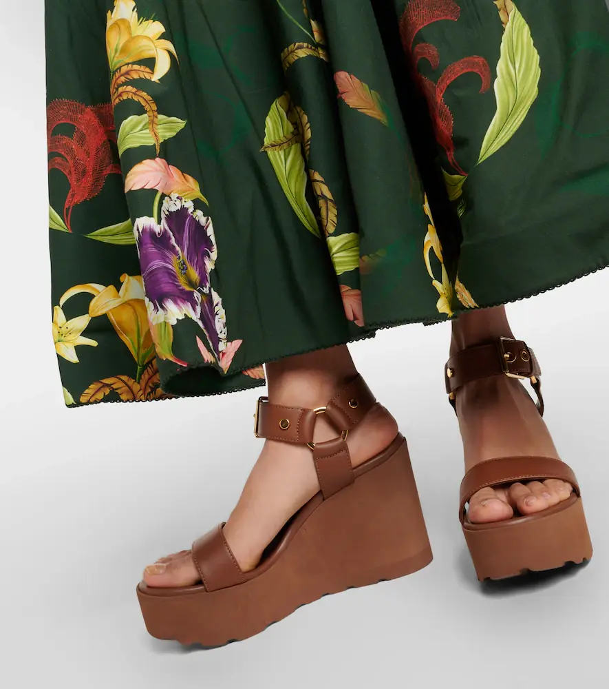 Gianvito Rossi Leather platform wedge sandals | Thumbnail 3