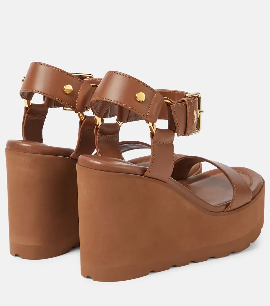 Gianvito Rossi Leather platform wedge sandals | Thumbnail 6