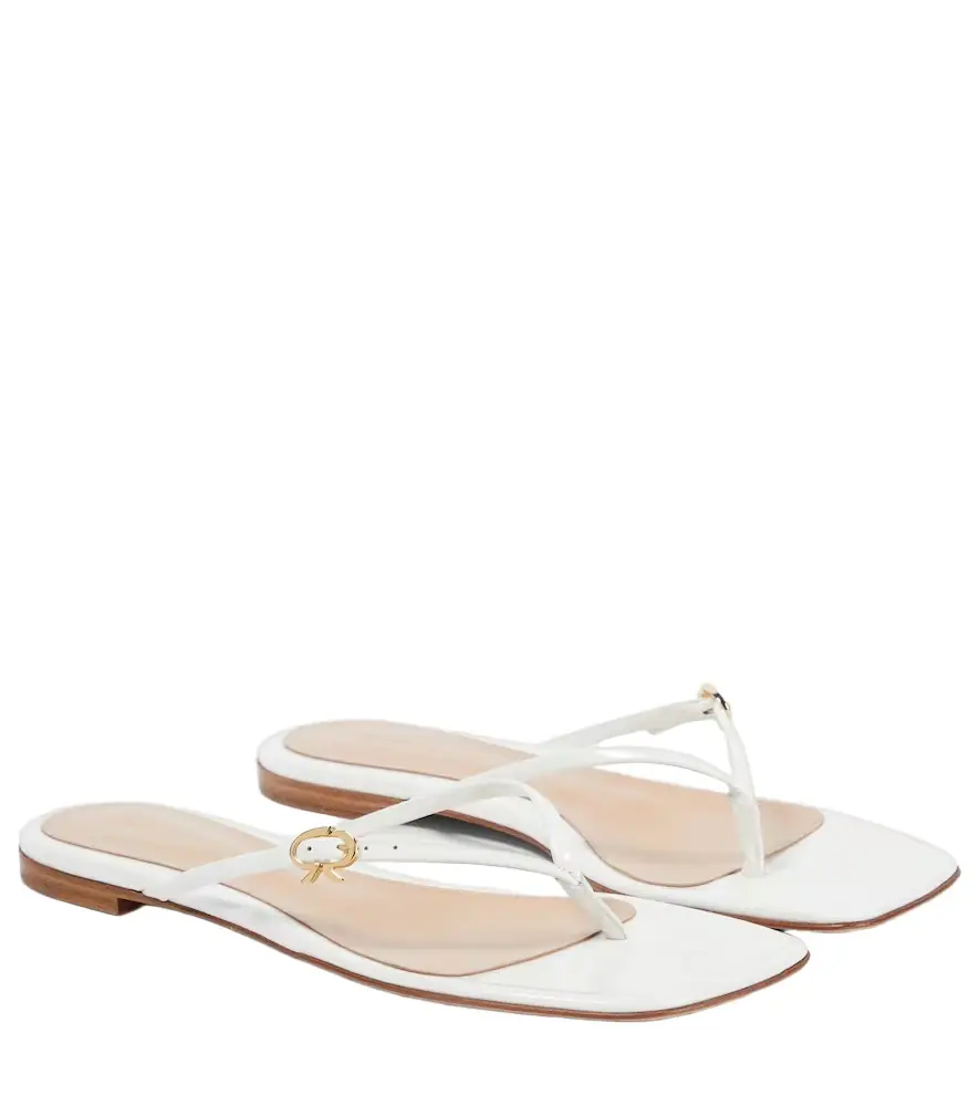 Gianvito Rossi Patent leather thong sandals
