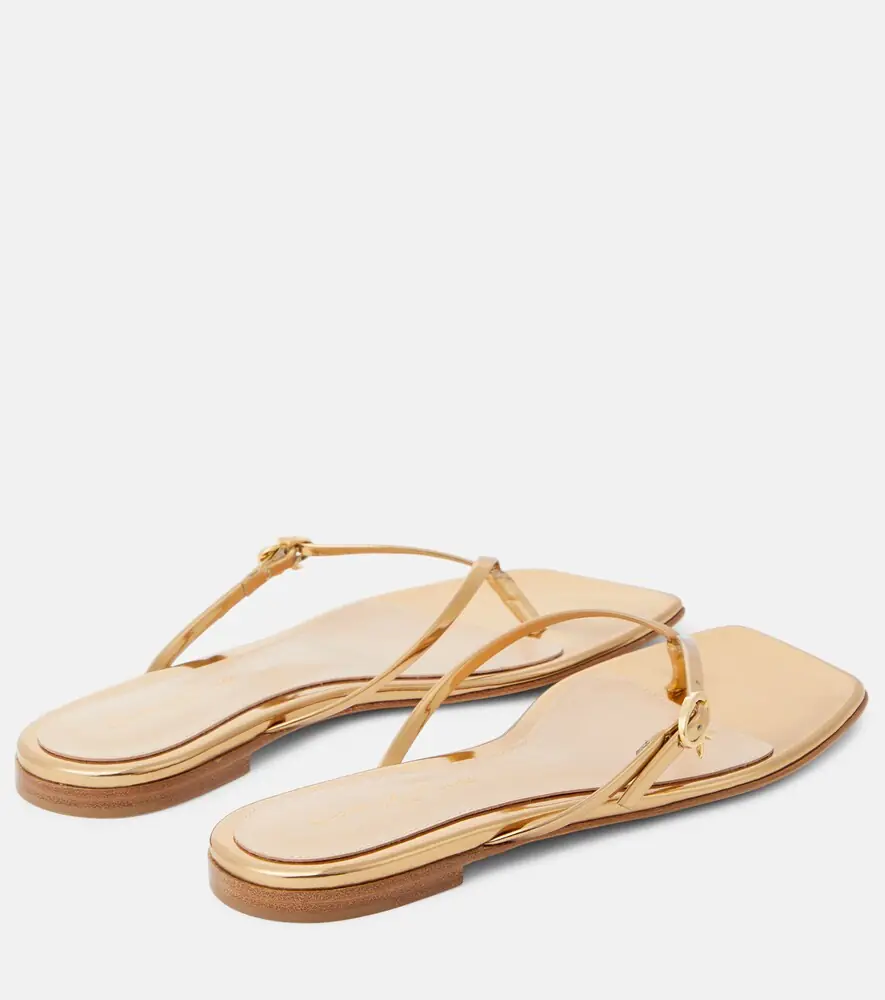 Gianvito Rossi Mirrored leather thong sandals | Thumbnail 5