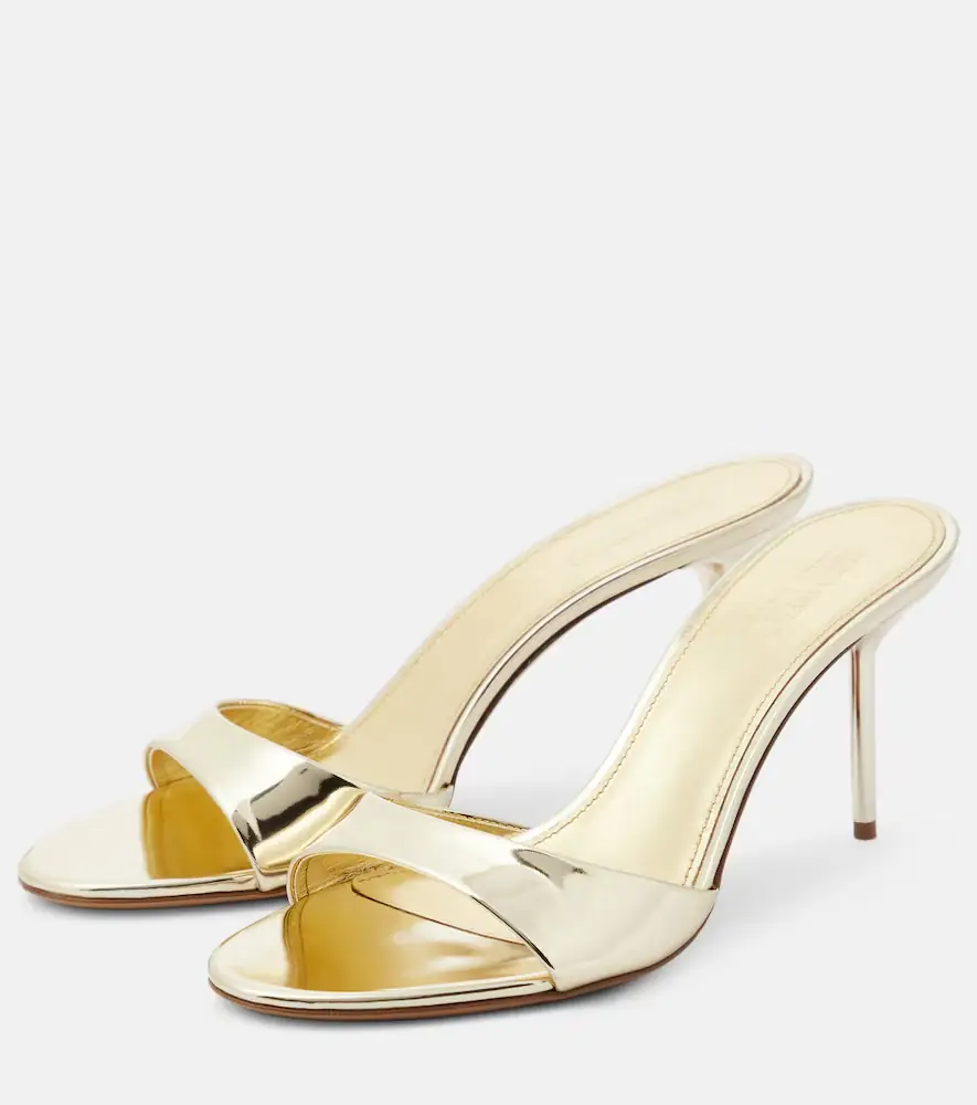 Paris Texas Lidia metallic leather mules | Thumbnail 4 Paris Texas Lidia metallic leather mules | Thumbnail 4