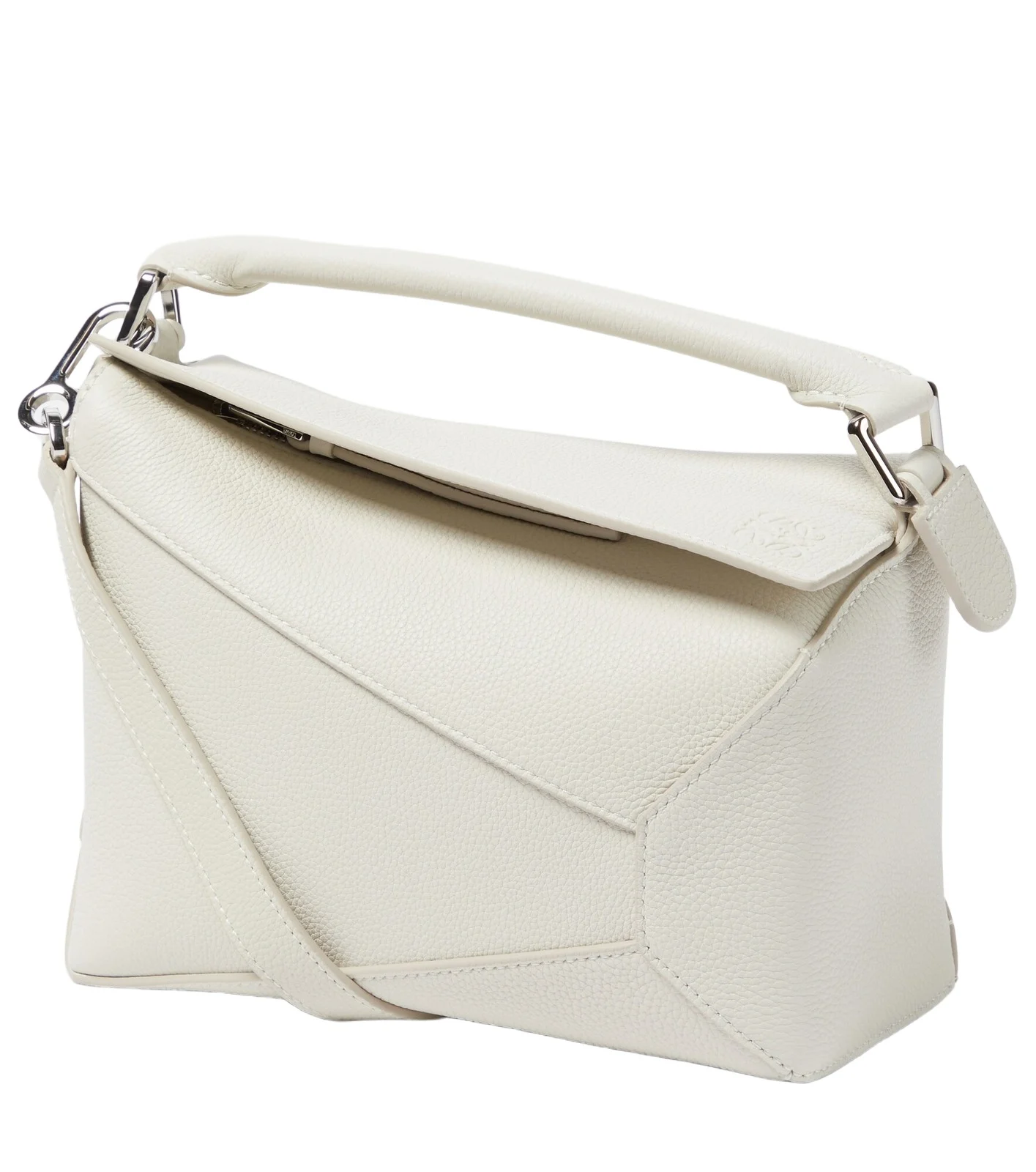 Puzzle Edge Small leather top-handle bag