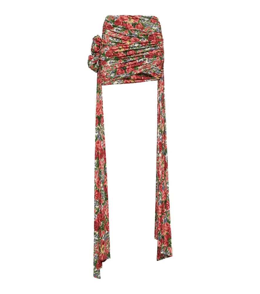 Magda Butrym Floral draped miniskirt