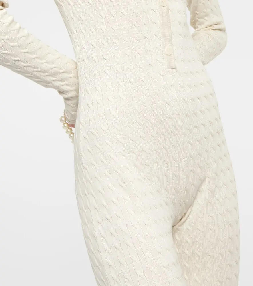 Magda Butrym Cable-knit silk jumpsuit | Thumbnail 2 Magda Butrym Cable-knit silk jumpsuit | Thumbnail 2