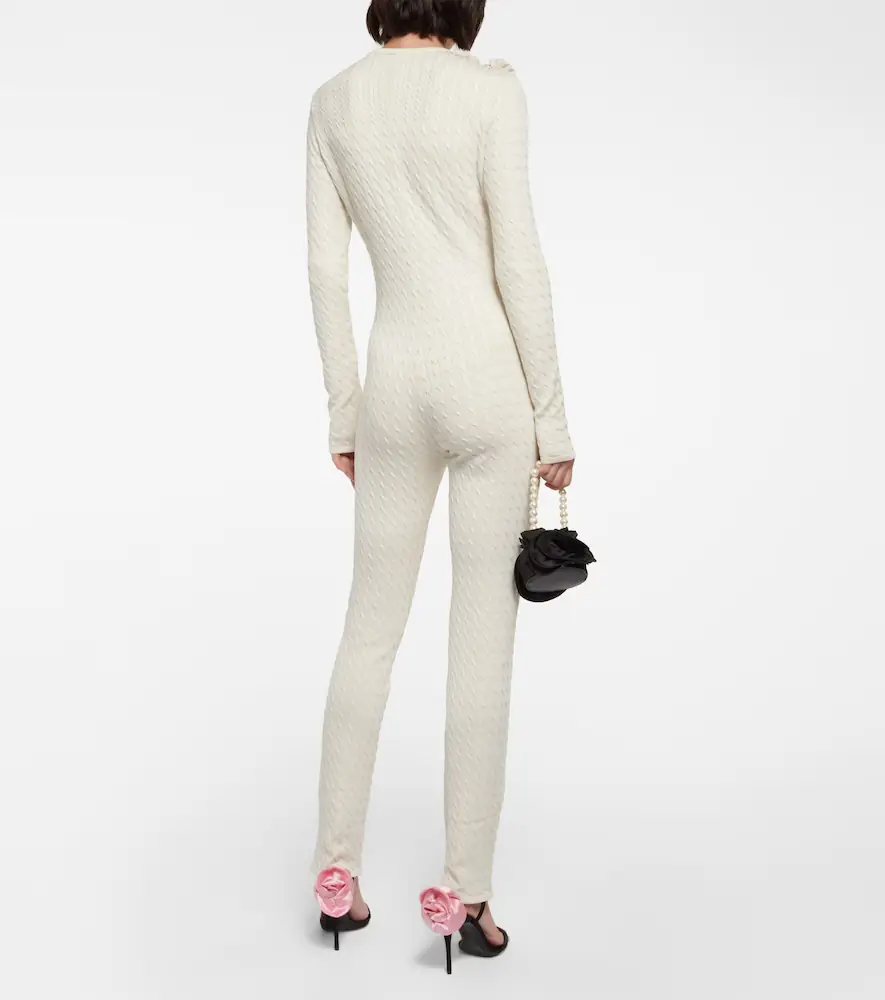 Magda Butrym Cable-knit silk jumpsuit | Thumbnail 4 Magda Butrym Cable-knit silk jumpsuit | Thumbnail 4