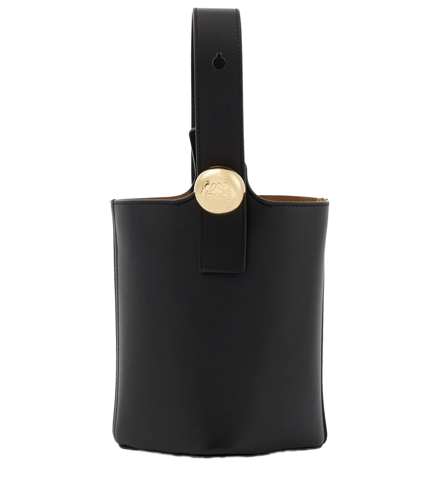 Pebble Mini leather bucket bag