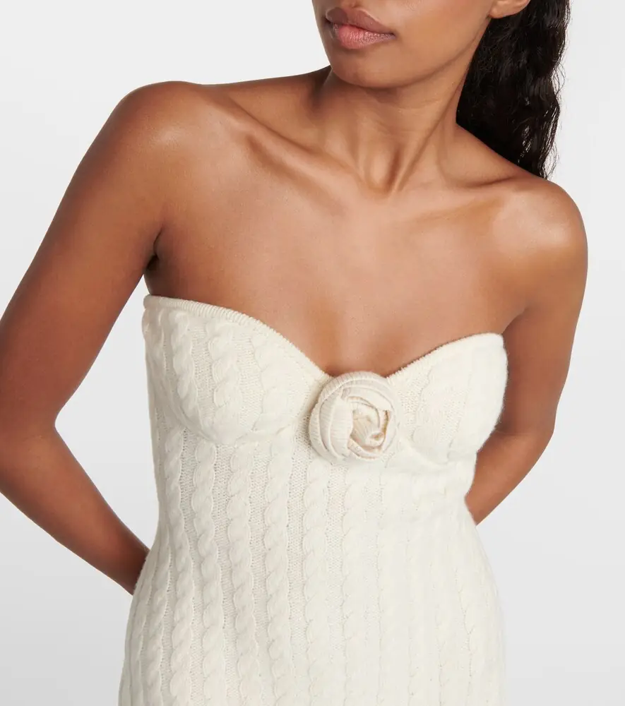 Magda Butrym Floral-appliqué strapless minidress | Thumbnail 4 Magda Butrym Floral-appliqué strapless minidress | Thumbnail 4