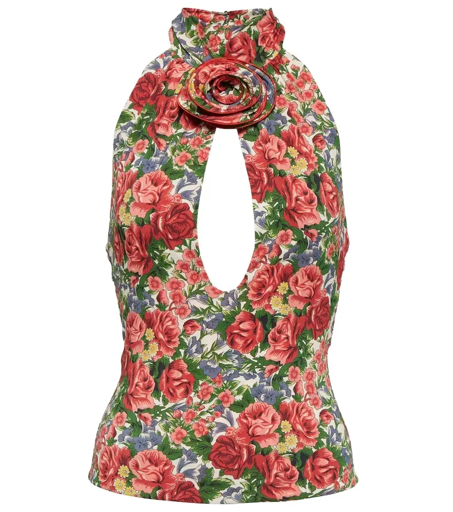 Magda Butrym Floral halterneck top