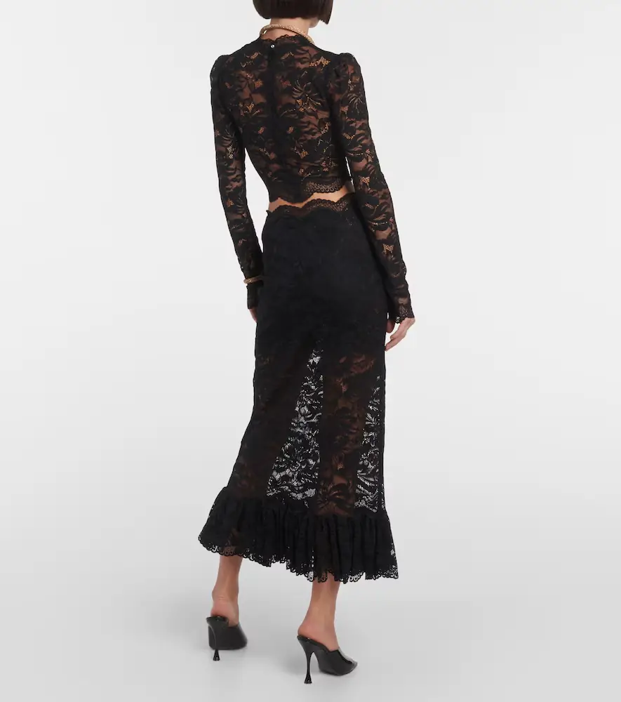 Rabanne Lace midi skirt | Thumbnail 4