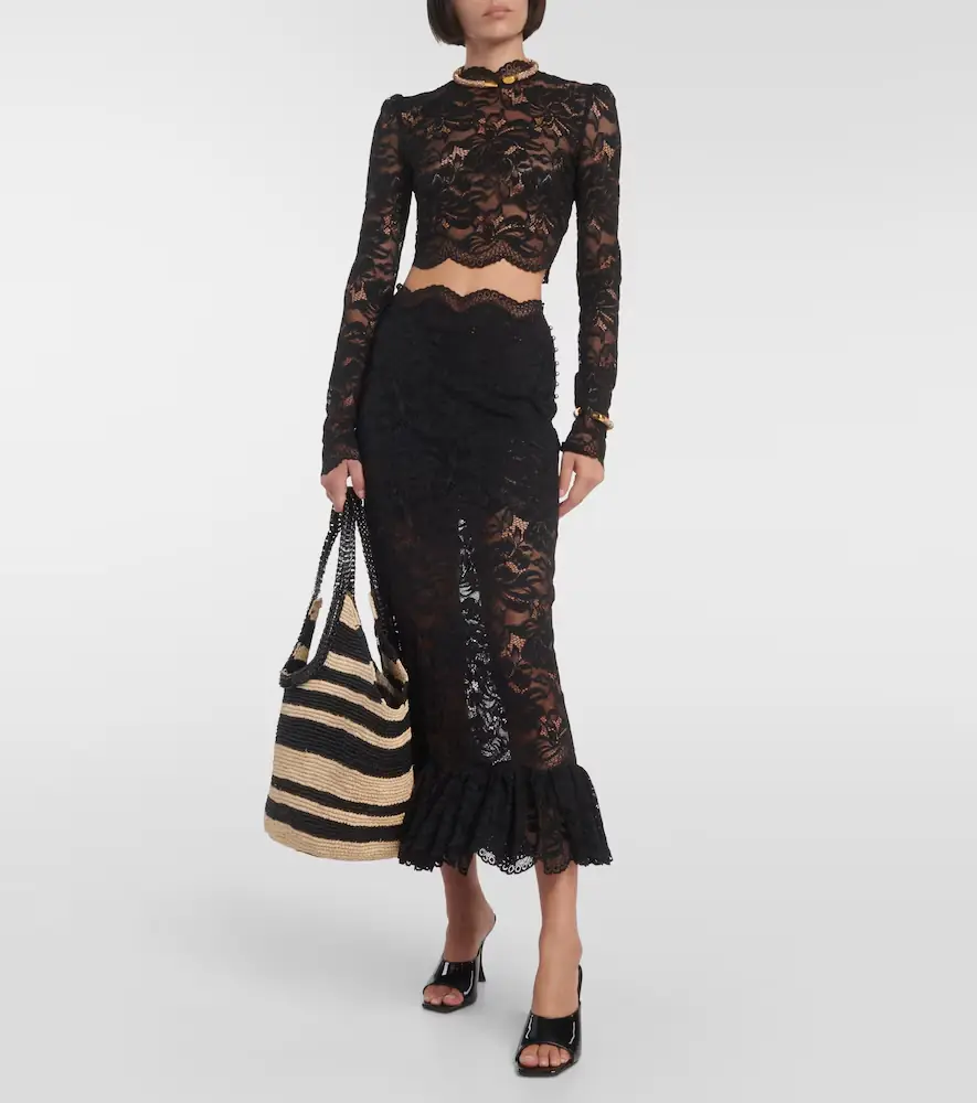 Rabanne Lace midi skirt | Thumbnail 5