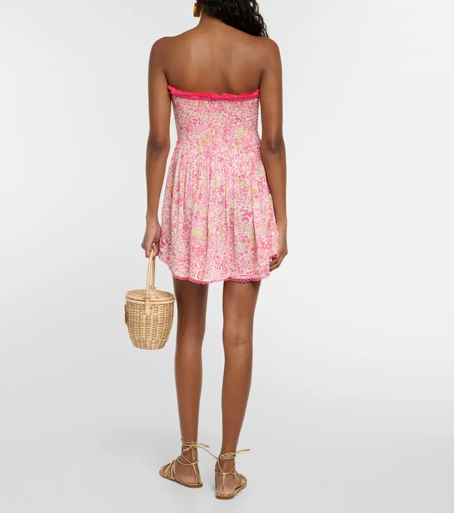 Poupette St Barth Claire floral strapless minidress | Thumbnail 2