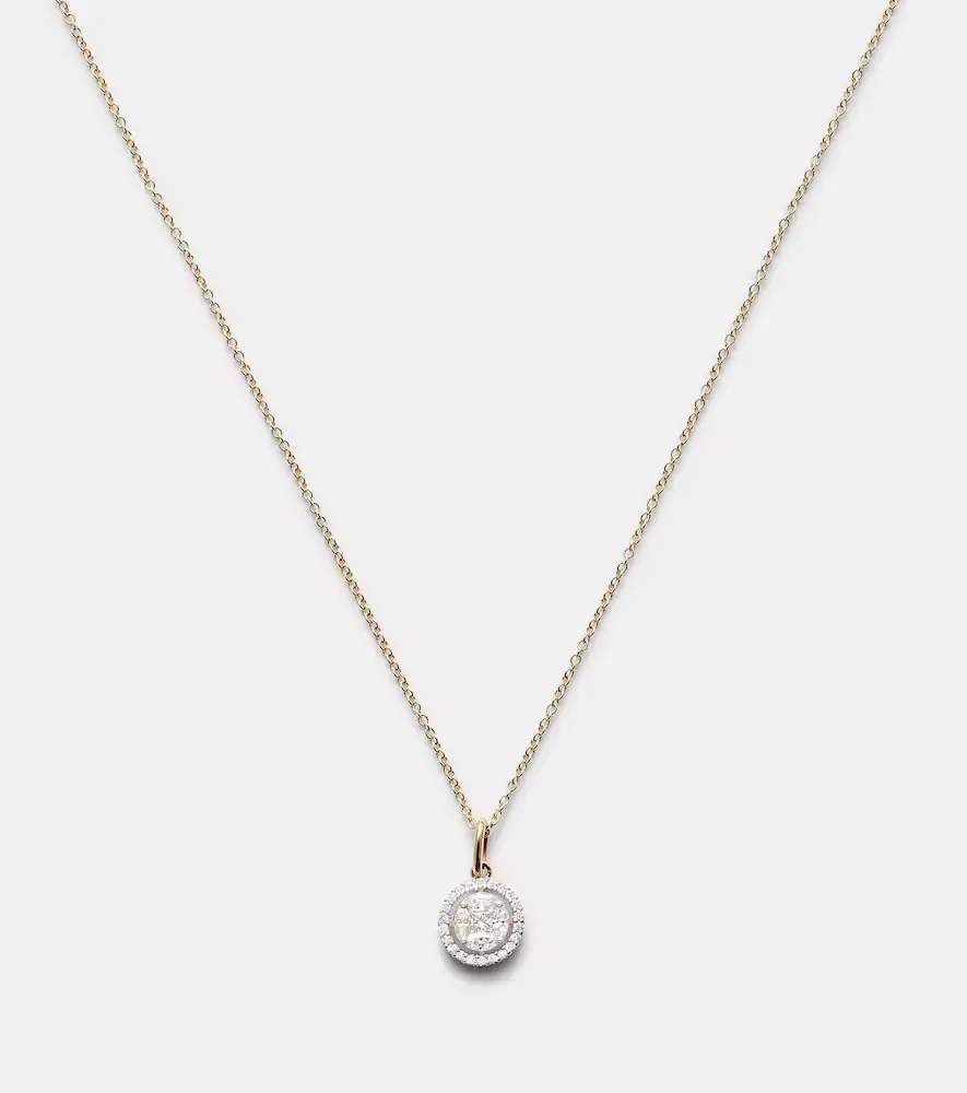 Stone and Strand Framed Mosaic 10kt yellow gold necklace with diamonds | Thumbnail 3 Stone and Strand Framed Mosaic 10kt yellow gold necklace with diamonds | Thumbnail 3