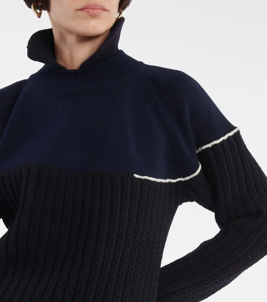 Victoria Beckham Double-collar wool sweater | Thumbnail 2