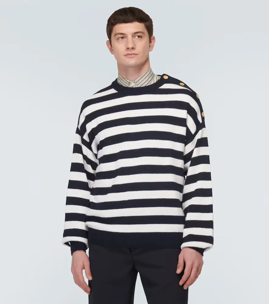Valentino Garavani Striped cotton and wool sweater | Thumbnail 2