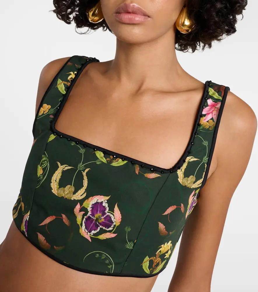 Agua by Agua Bendita Amanda Marina embroidered crop top | Thumbnail 5