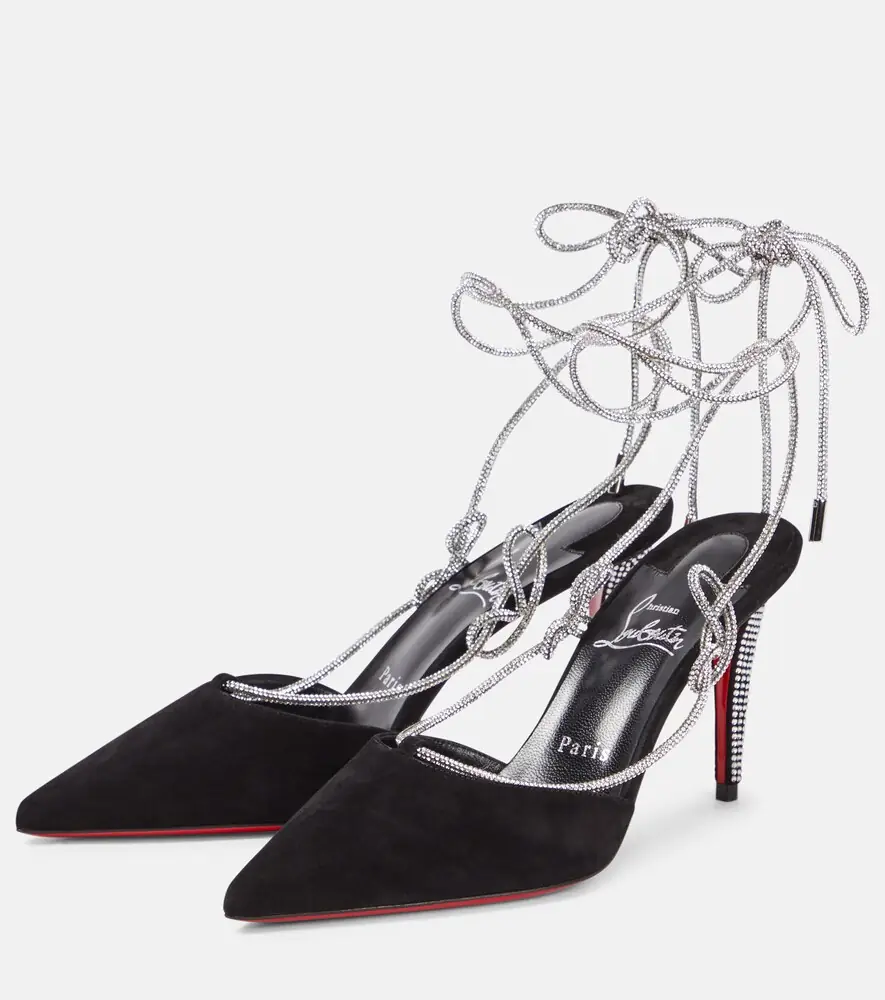 Christian Louboutin Astrid Lace Strassita 85 suede pumps | Thumbnail 4 Christian Louboutin Astrid Lace Strassita 85 suede pumps | Thumbnail 4