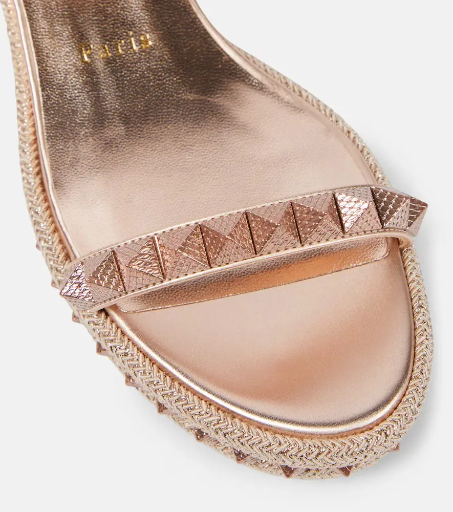 Christian Louboutin Pyra Clou leather espadrille wedges | Thumbnail 4 Christian Louboutin Pyra Clou leather espadrille wedges | Thumbnail 4