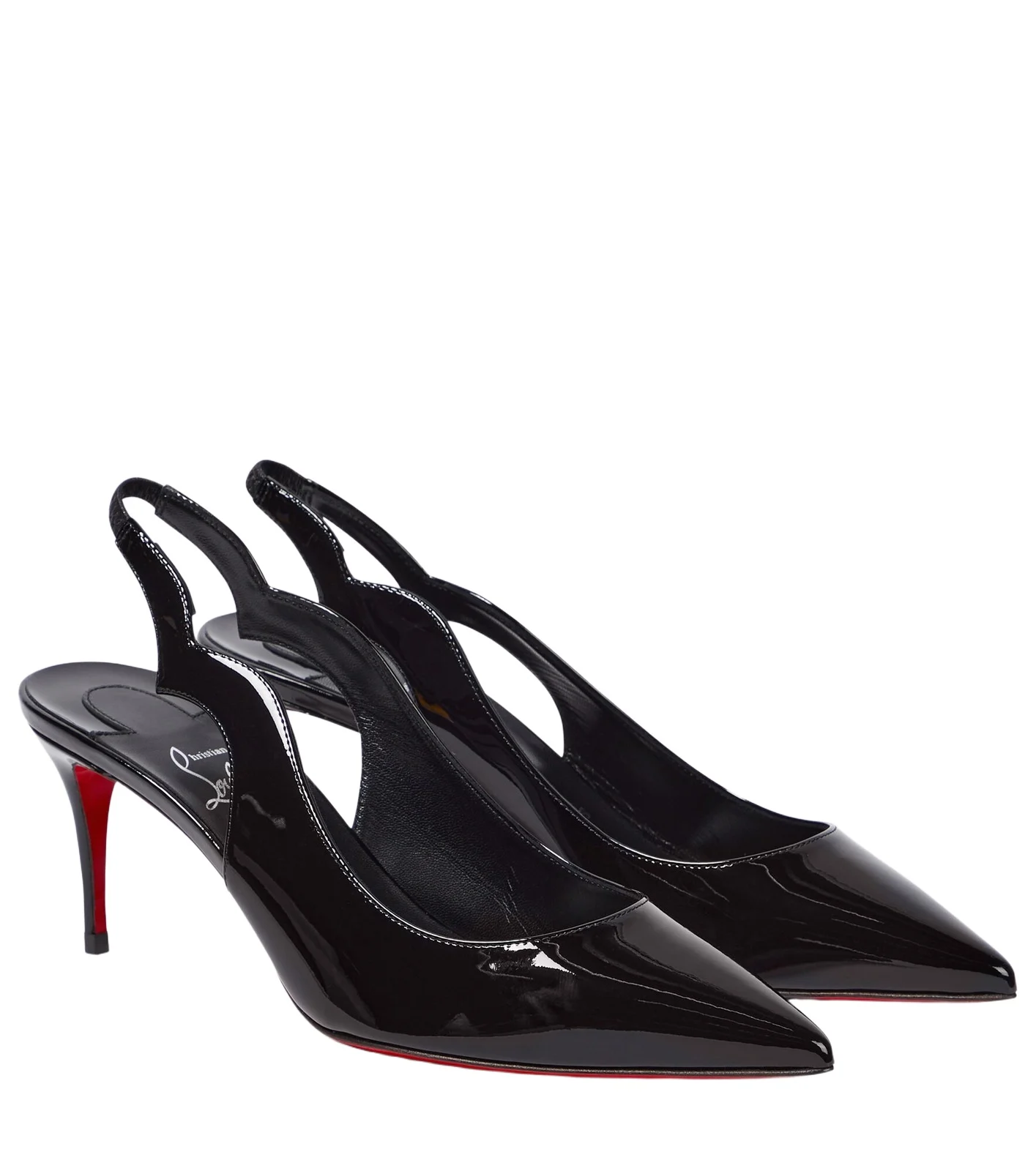 Hot Chick Sling patent leather slingback pumps