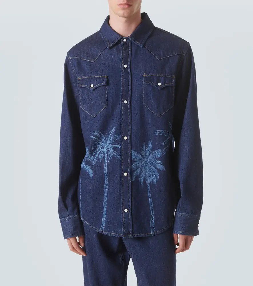 Alanui Jungle printed denim shirt | Thumbnail 2