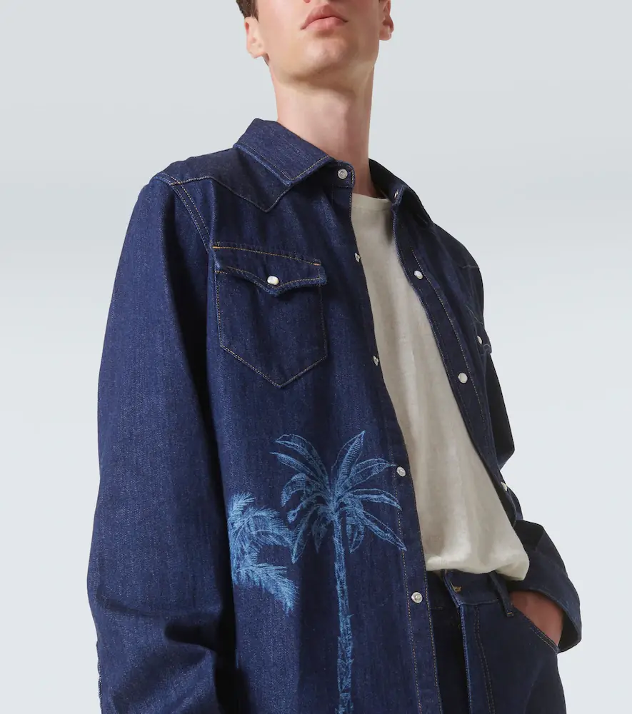 Alanui Jungle printed denim shirt | Thumbnail 4
