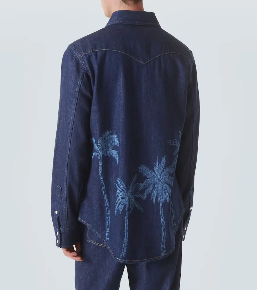 Alanui Jungle printed denim shirt | Thumbnail 5