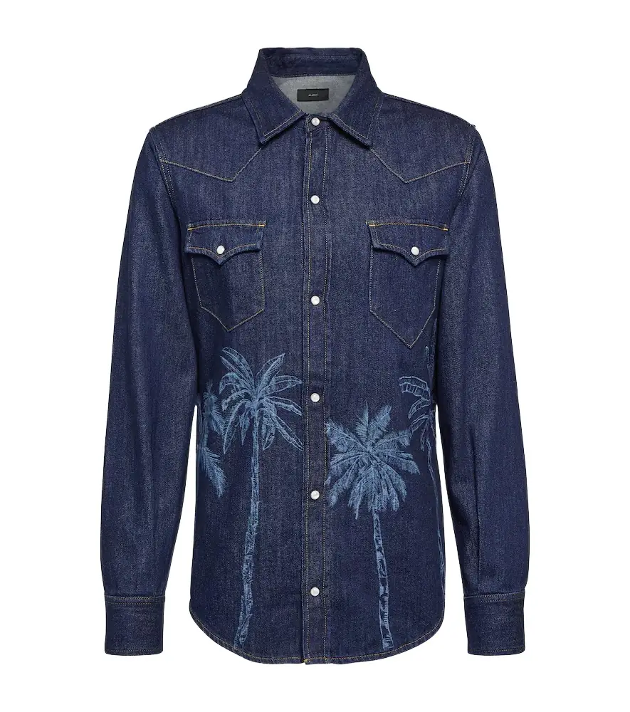 Alanui Jungle printed denim shirt