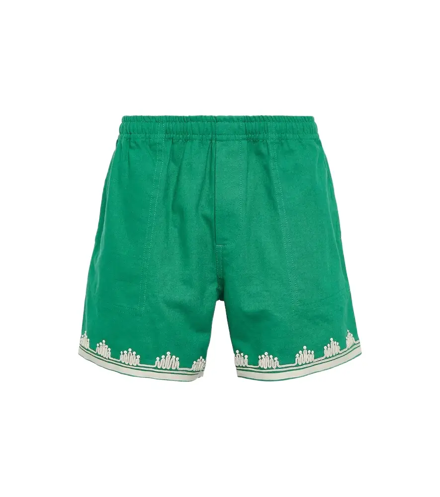 BODE Ripple embroidered cotton shorts