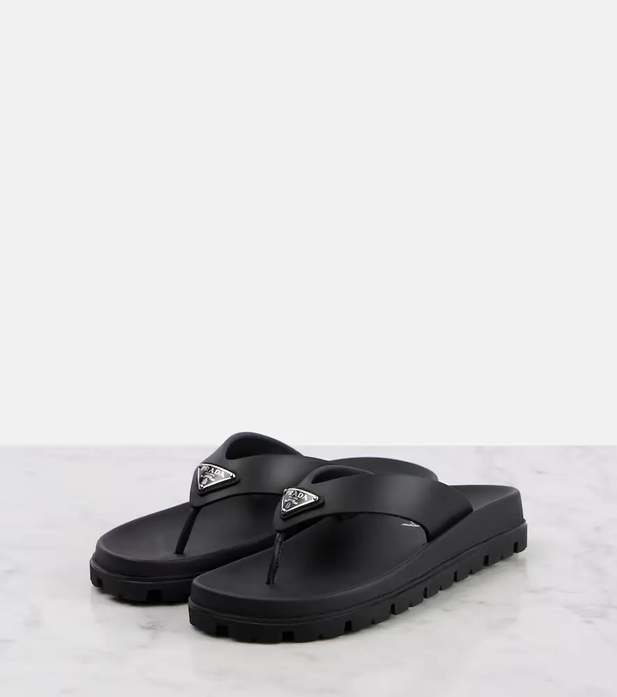 Prada Soft Cage vinyl thong sandals | Thumbnail 3