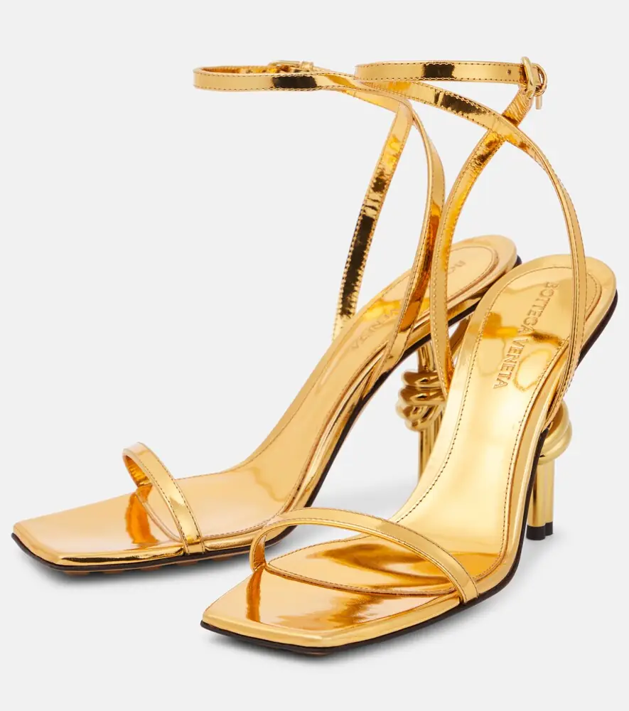 Bottega Veneta Knot mirrored leather sandals | Thumbnail 3 Bottega Veneta Knot mirrored leather sandals | Thumbnail 3
