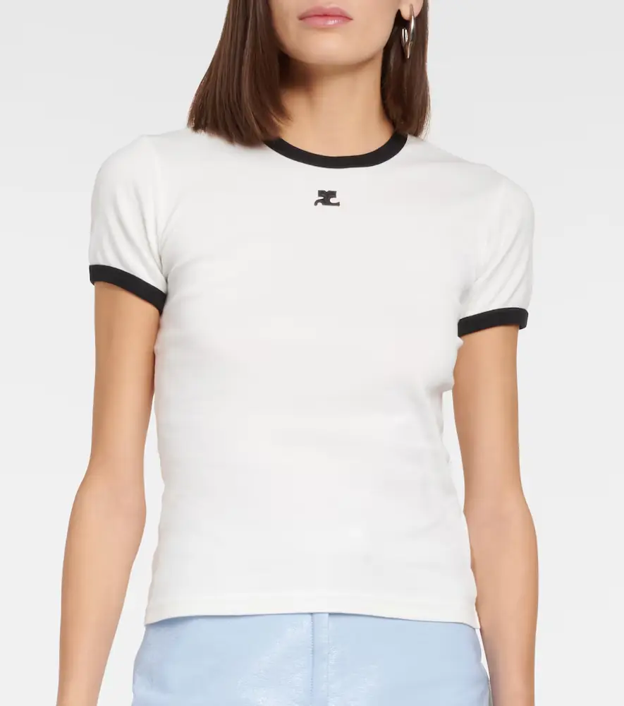 Courrèges Courrèges Logo cotton jersey T-shirt | Thumbnail 5