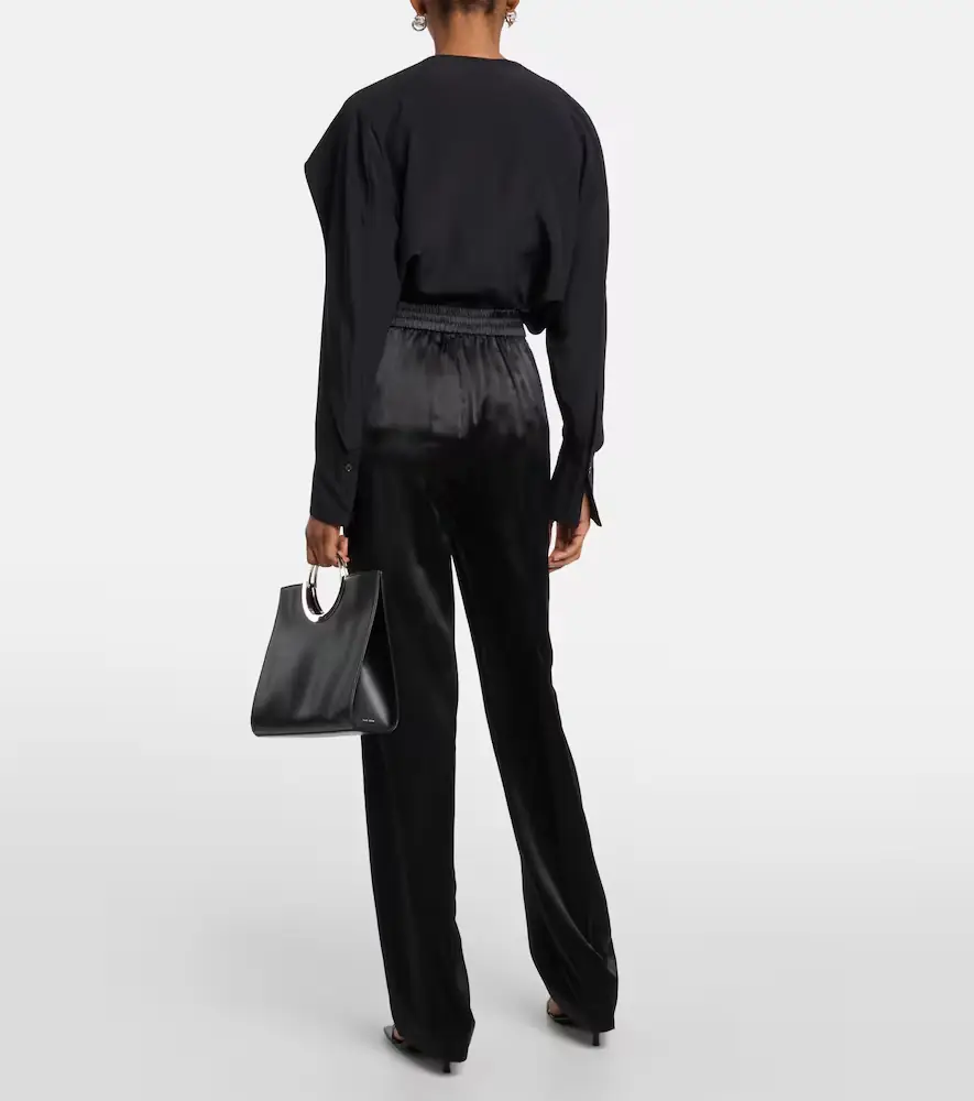 Joseph Tova silk satin straight pants | Thumbnail 3 Joseph Tova silk satin straight pants | Thumbnail 3