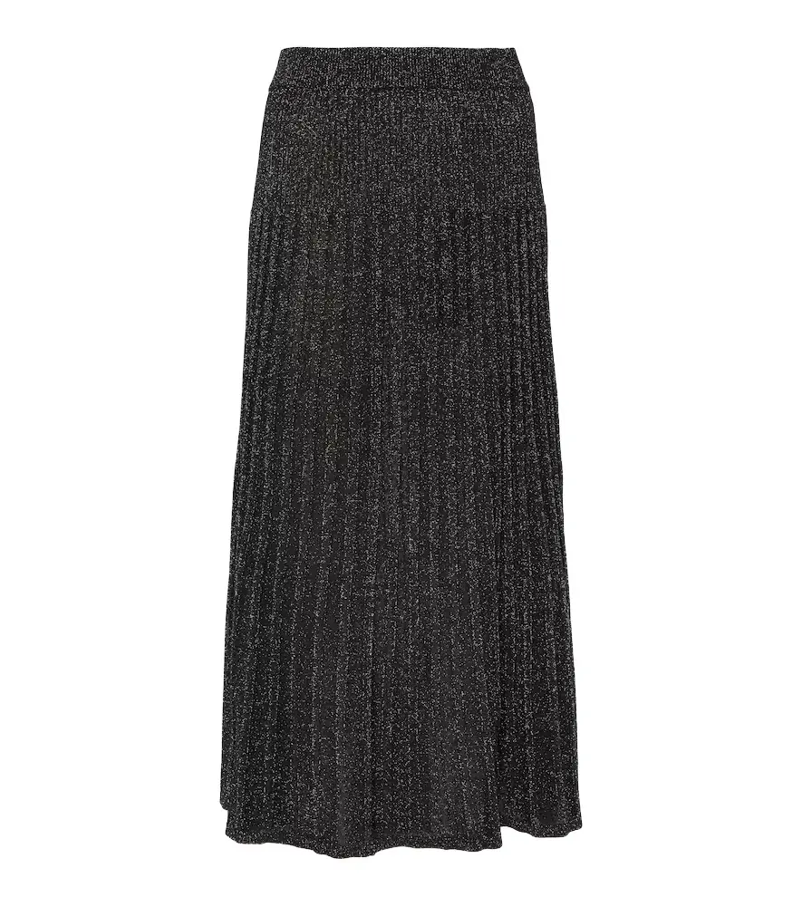 Joseph Ribbed-kit Lurex midi skirt | Image 1 Joseph Ribbed-kit Lurex midi skirt | Image 1