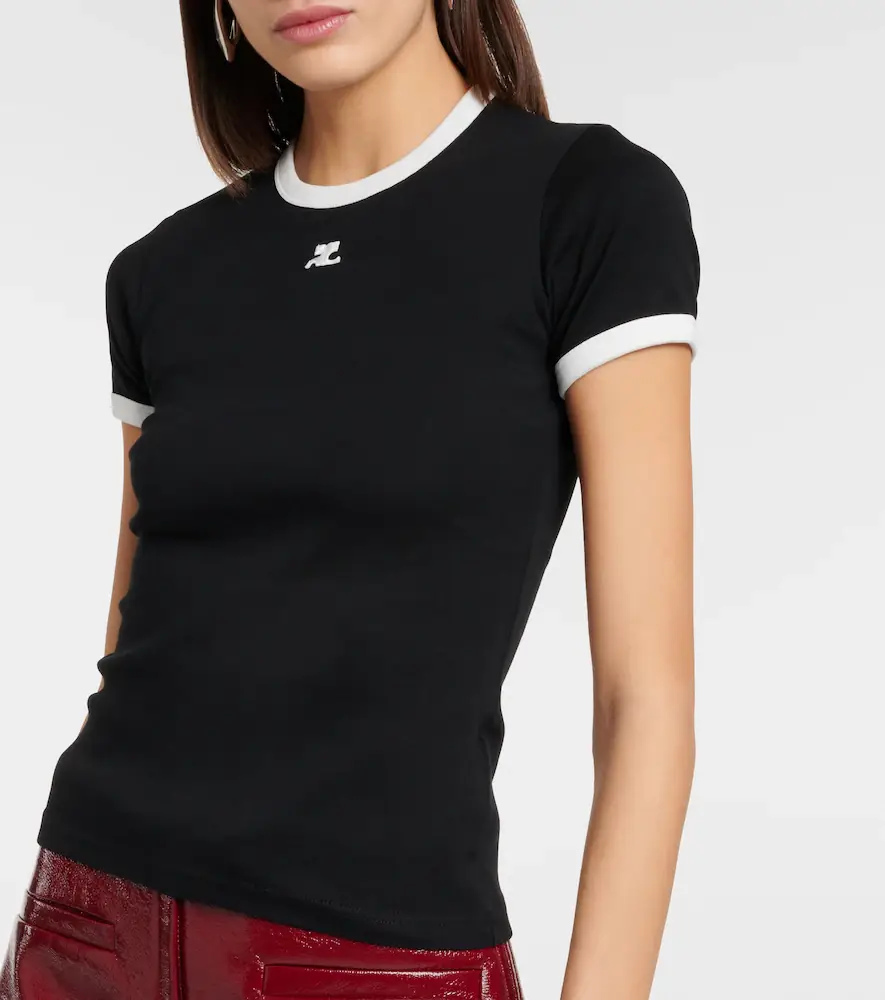 Courrèges Courrèges Logo cotton jersey T-shirt | Thumbnail 4