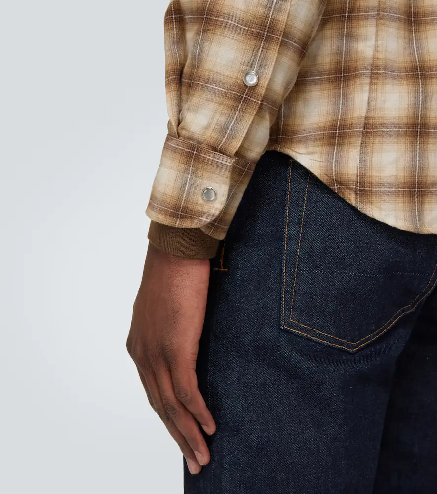 Tom Ford Checked cotton blend Oxford shirt | Thumbnail 2
