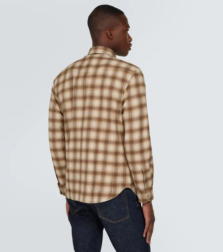 Tom Ford Checked cotton blend Oxford shirt | Thumbnail 6