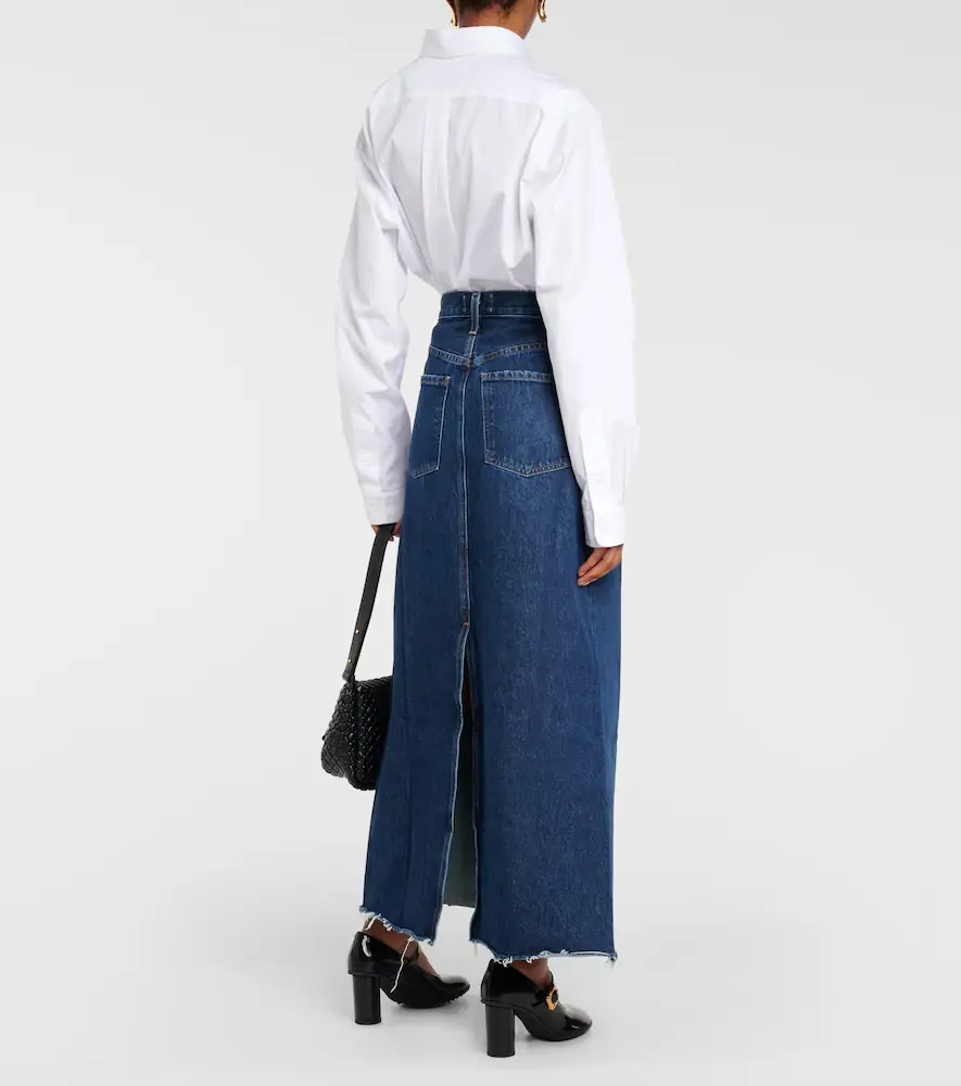 AGOLDE Hilla denim maxi skirt | Thumbnail 2