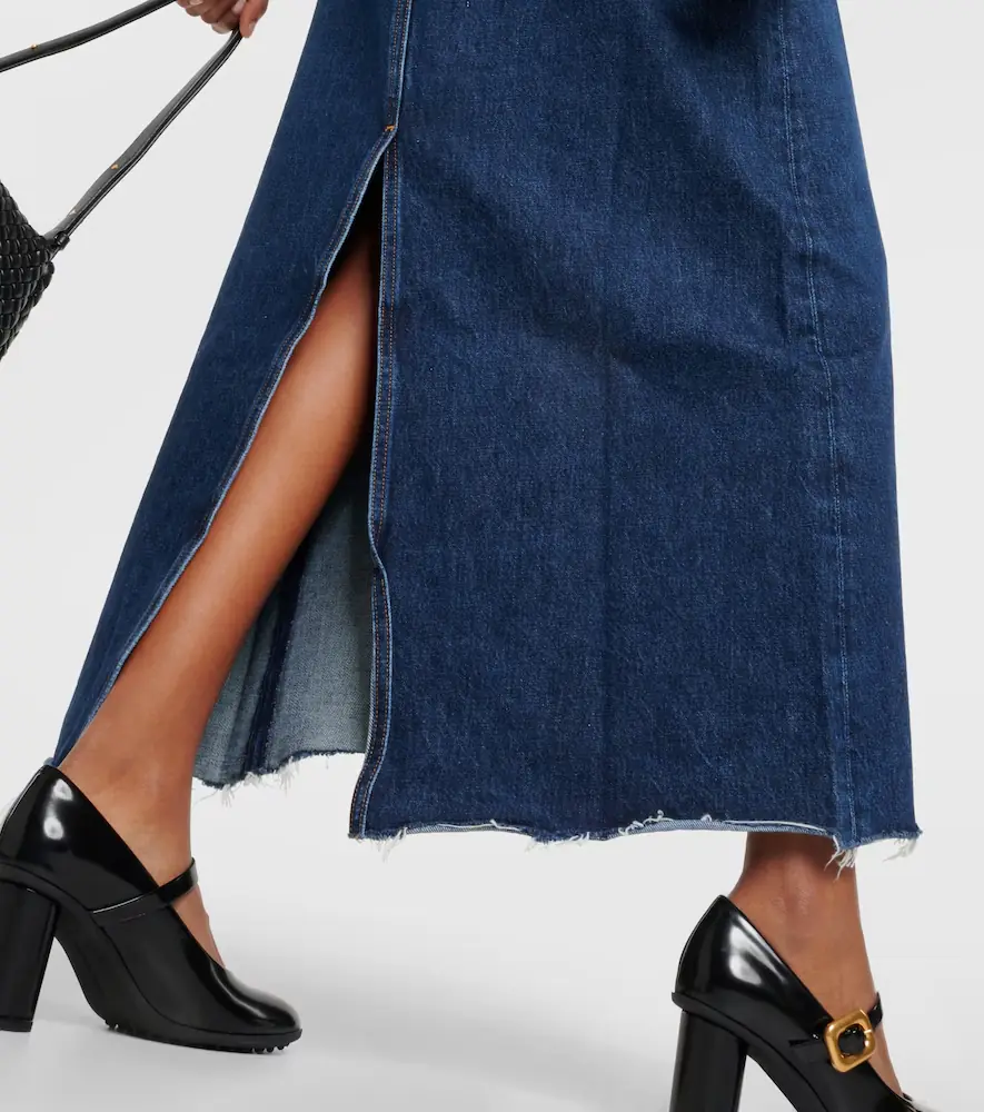 AGOLDE Hilla denim maxi skirt | Thumbnail 4
