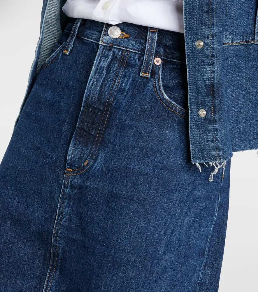 AGOLDE Hilla denim maxi skirt | Thumbnail 5
