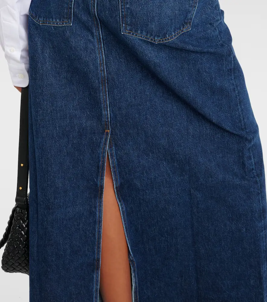 AGOLDE Hilla denim maxi skirt | Thumbnail 6