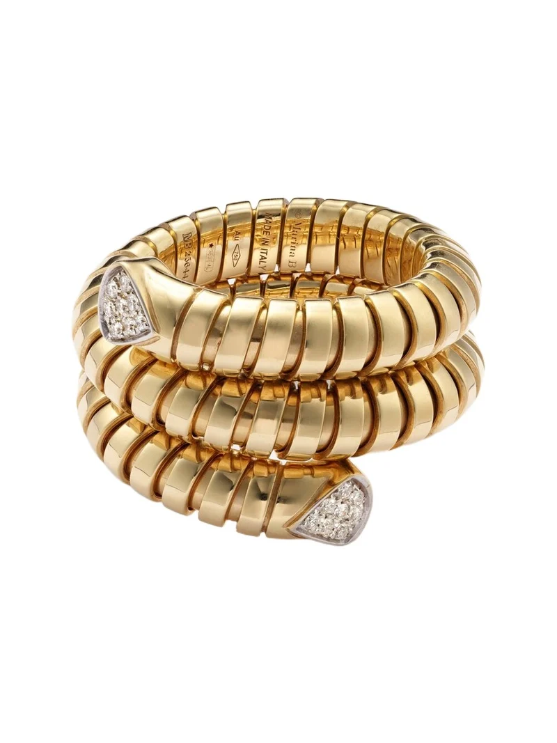 Trisola 18kt gold ring with diamonds Trisola 18kt gold ring with diamonds