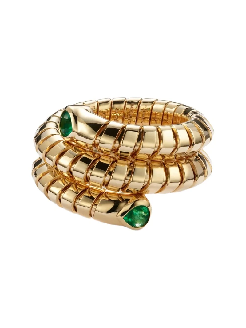 Trisola 18kt gold ring with emeralds Trisola 18kt gold ring with emeralds