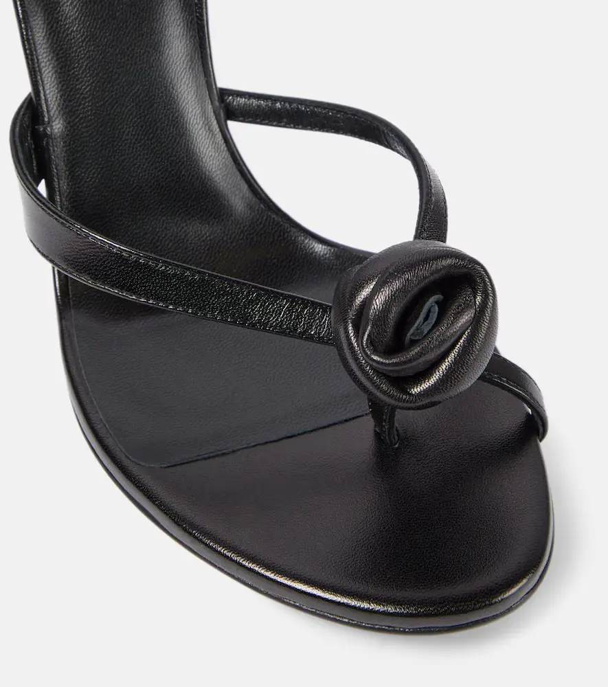 Magda Butrym Floral-appliqué leather wedge mules | Thumbnail 7 Magda Butrym Floral-appliqué leather wedge mules | Thumbnail 7
