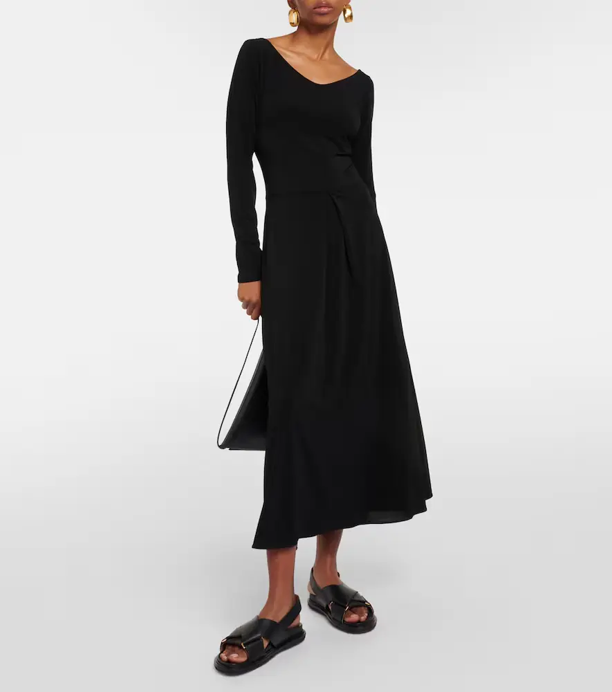 Max Mara Valido pleated jersey maxi dress | Thumbnail 4