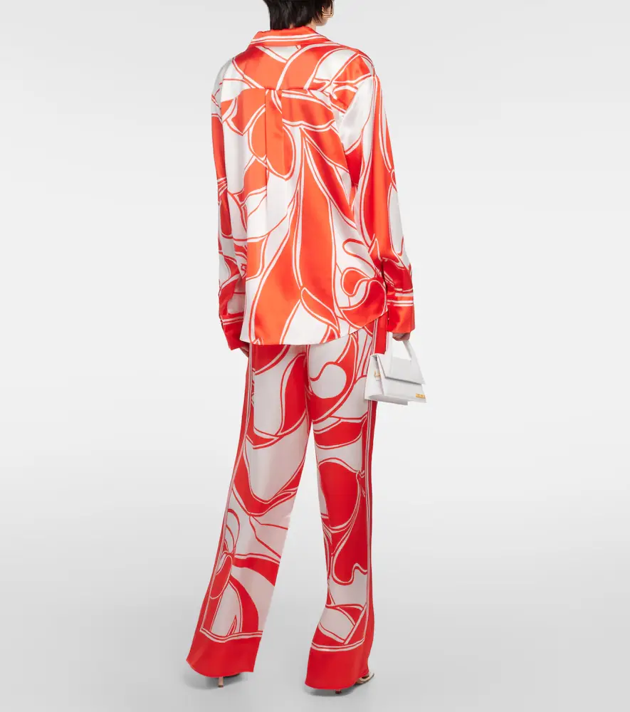 SIR. Ramona printed silk satin shirt | Thumbnail 3