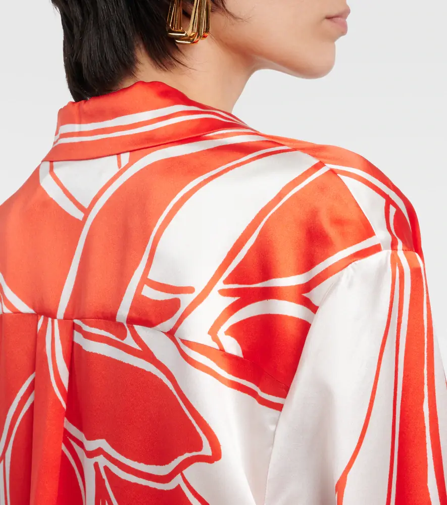 SIR. Ramona printed silk satin shirt | Thumbnail 4