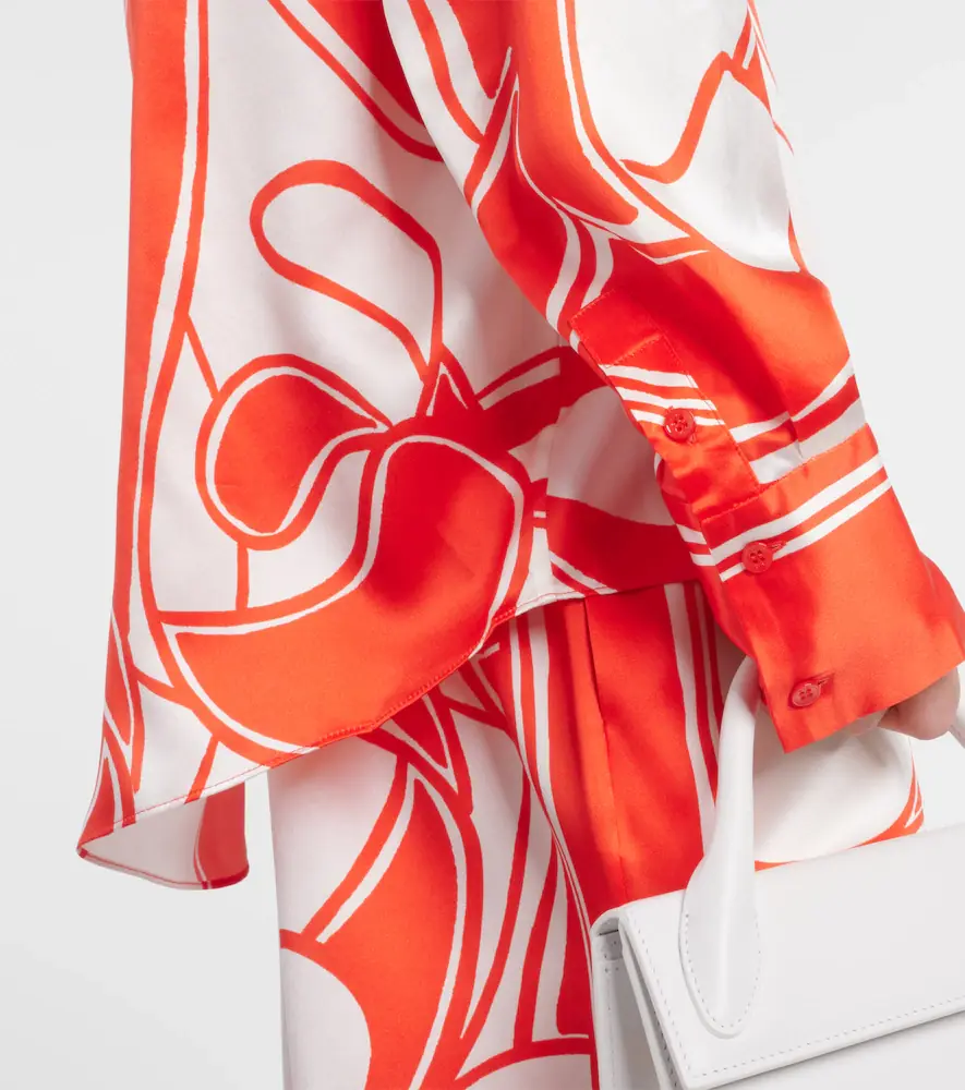 SIR. Ramona printed silk satin shirt | Thumbnail 6