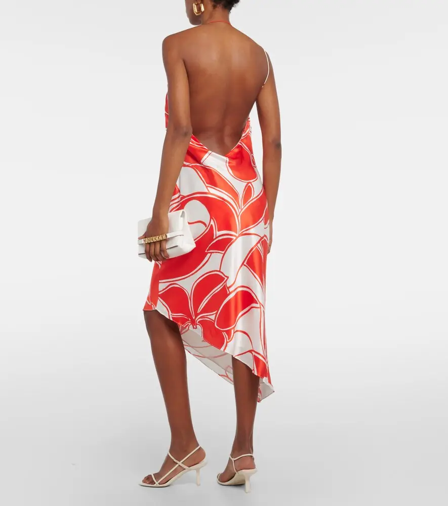 SIR. Ramona printed silk midi dress | Thumbnail 2