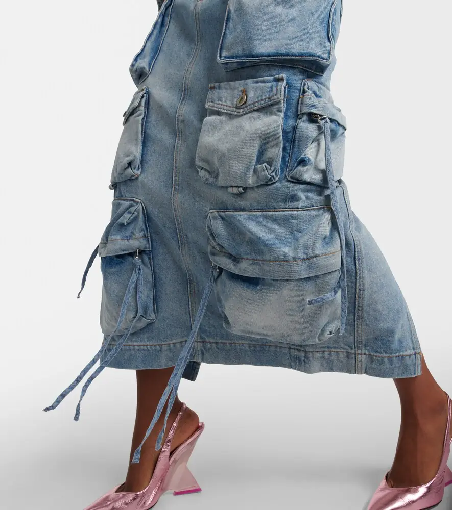 The Attico Cargo denim midi skirt | Thumbnail 3 The Attico Cargo denim midi skirt | Thumbnail 3