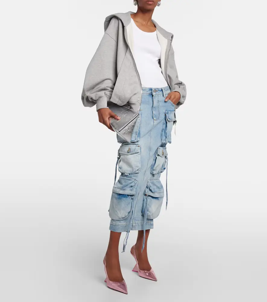 The Attico Cargo denim midi skirt | Thumbnail 4 The Attico Cargo denim midi skirt | Thumbnail 4